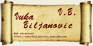 Vuka Biljanović vizit kartica